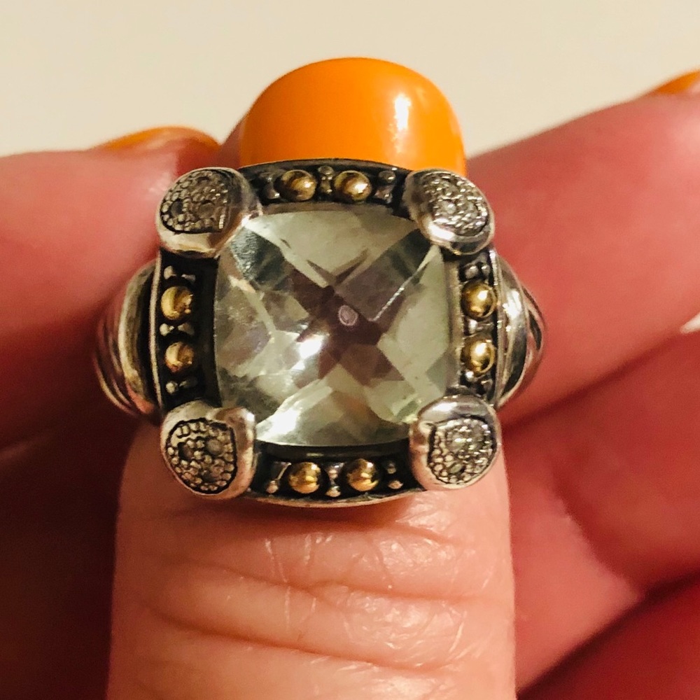 Samuel B. Benham ring 925 SS and 18k with diamonds